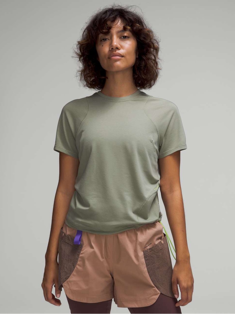 Lululemon Lightweight Cinched Hem Hiking T-shirt Size 10 Green